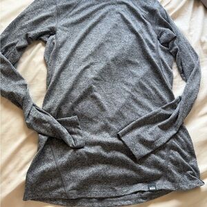 REI Gray Lightweight Long Sleeve Pullover Top